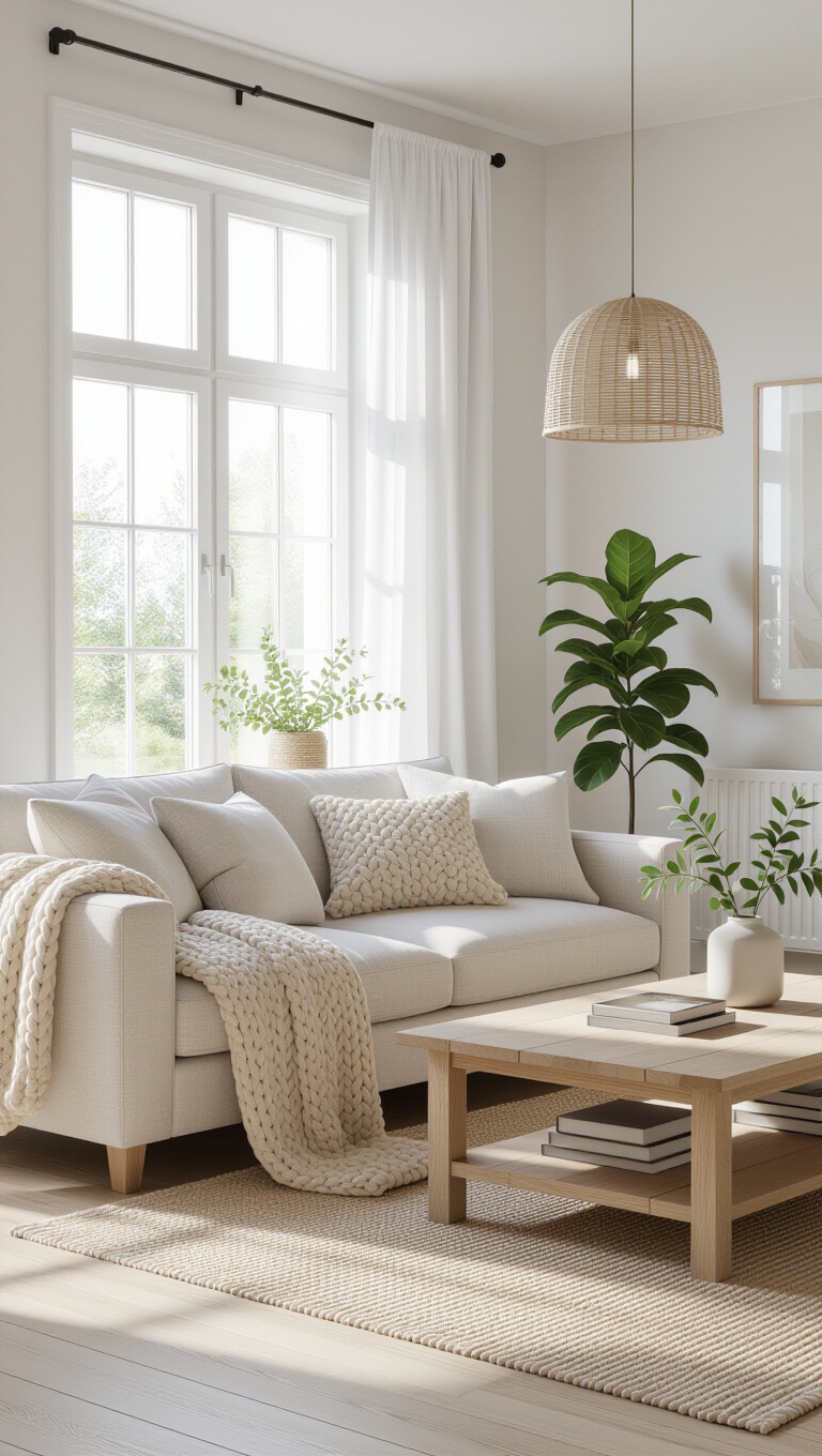 Cozy Scandinavian Family Room