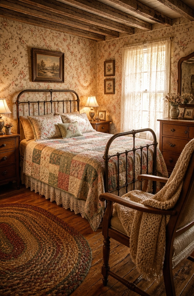 Cozy Vintage Farmhouse Bedroom Retreat