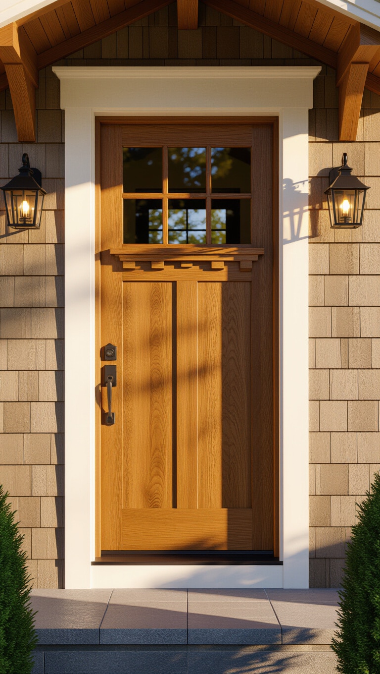 Craftsman Style Solid Wood Door