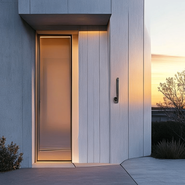 Curved Modern Fiberglass Door