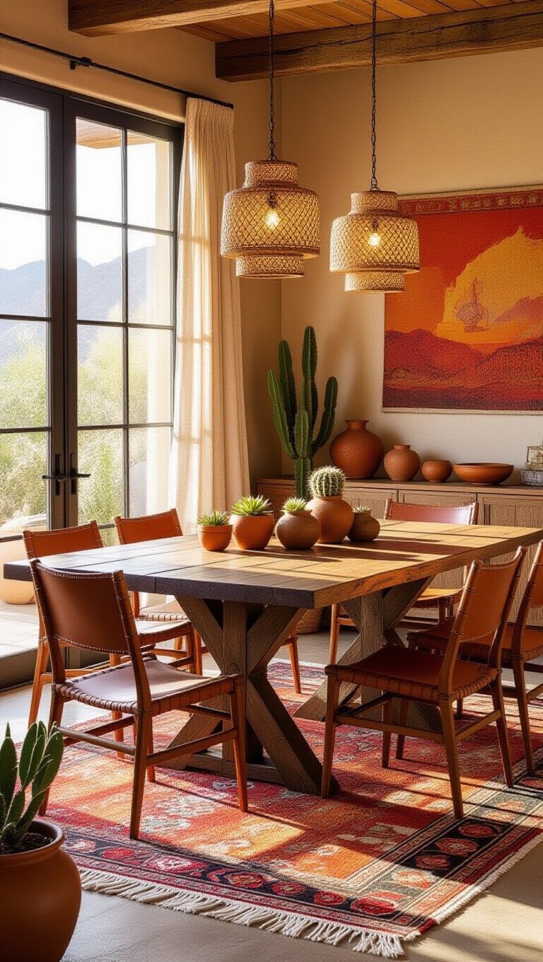 Desert Sunset Boho Dining Room