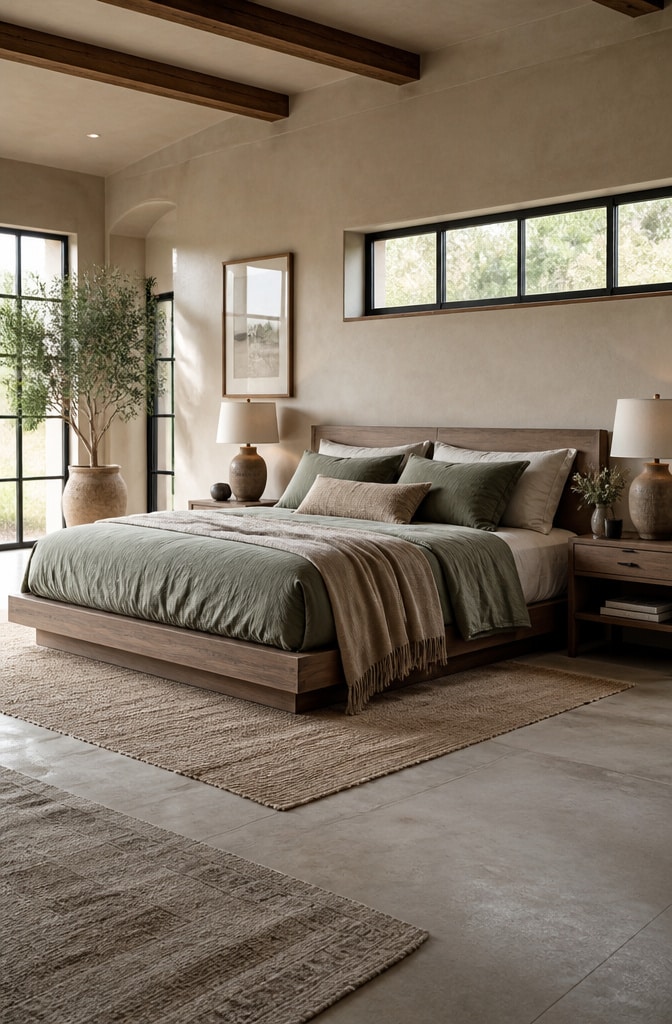Earthy Modern Farmhouse Bedroom