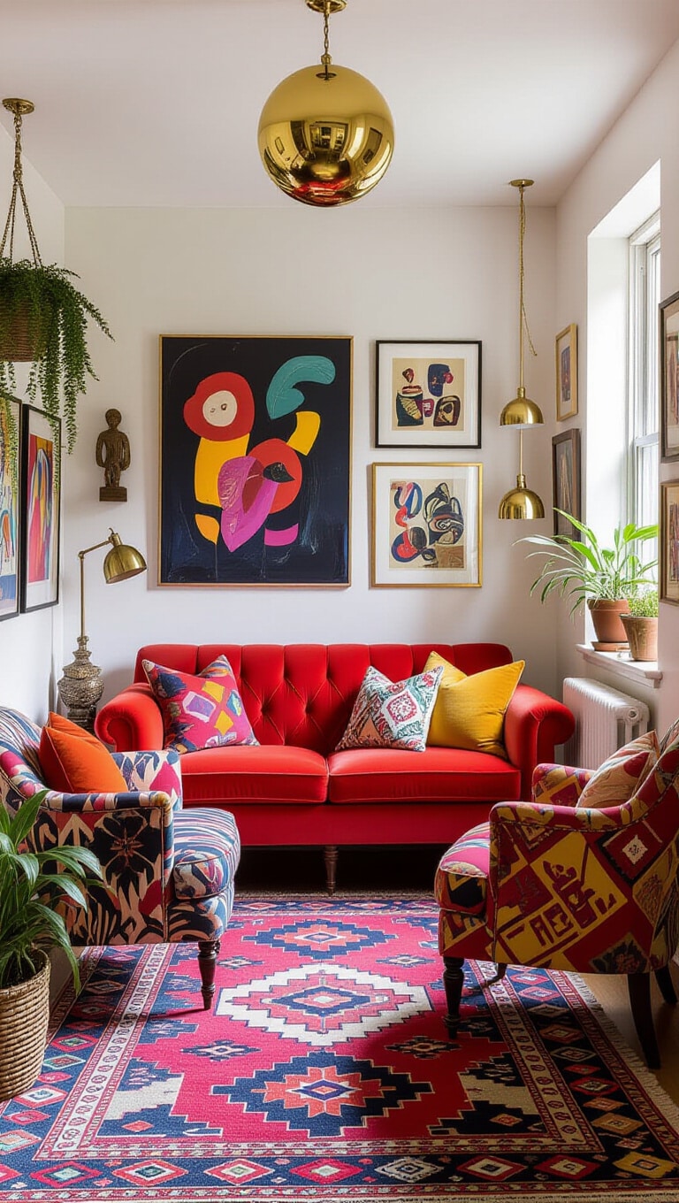Eclectic Artistic Tiny Living Room
