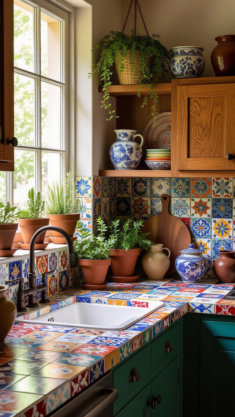 Eclectic Bohemian Kitchen Corner