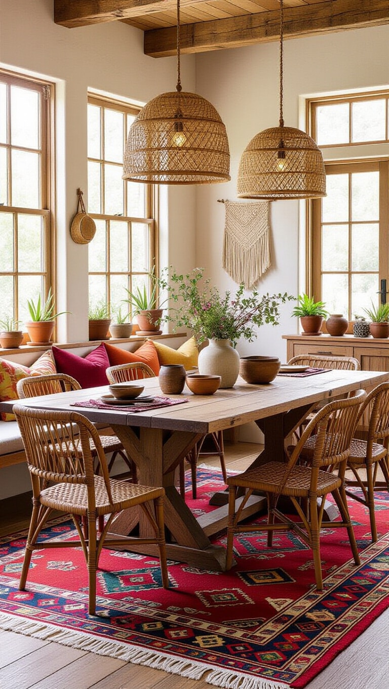 10 Boho Dining Room Decor Ideas to Transform Your Space into a Cozy Retreat
