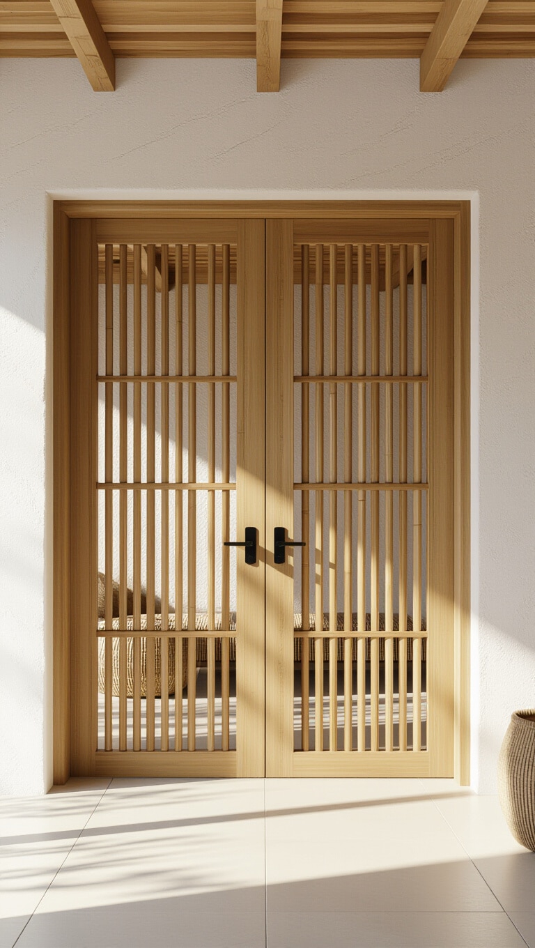 Eco-Friendly Bamboo Double Doors