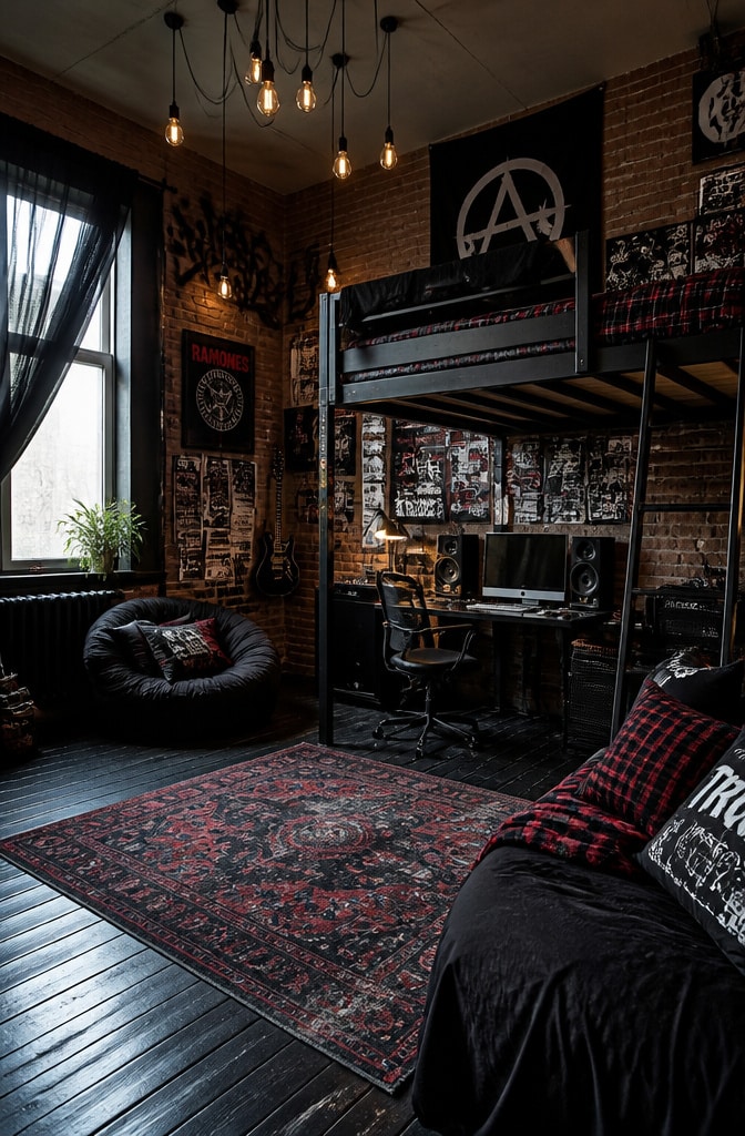 Edgy Urban Grunge Bedroom