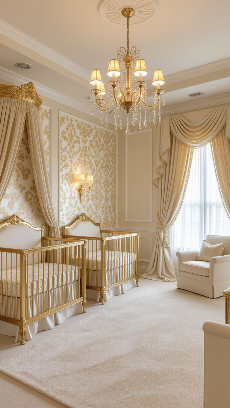 Elegant Gold and Cream Nursery