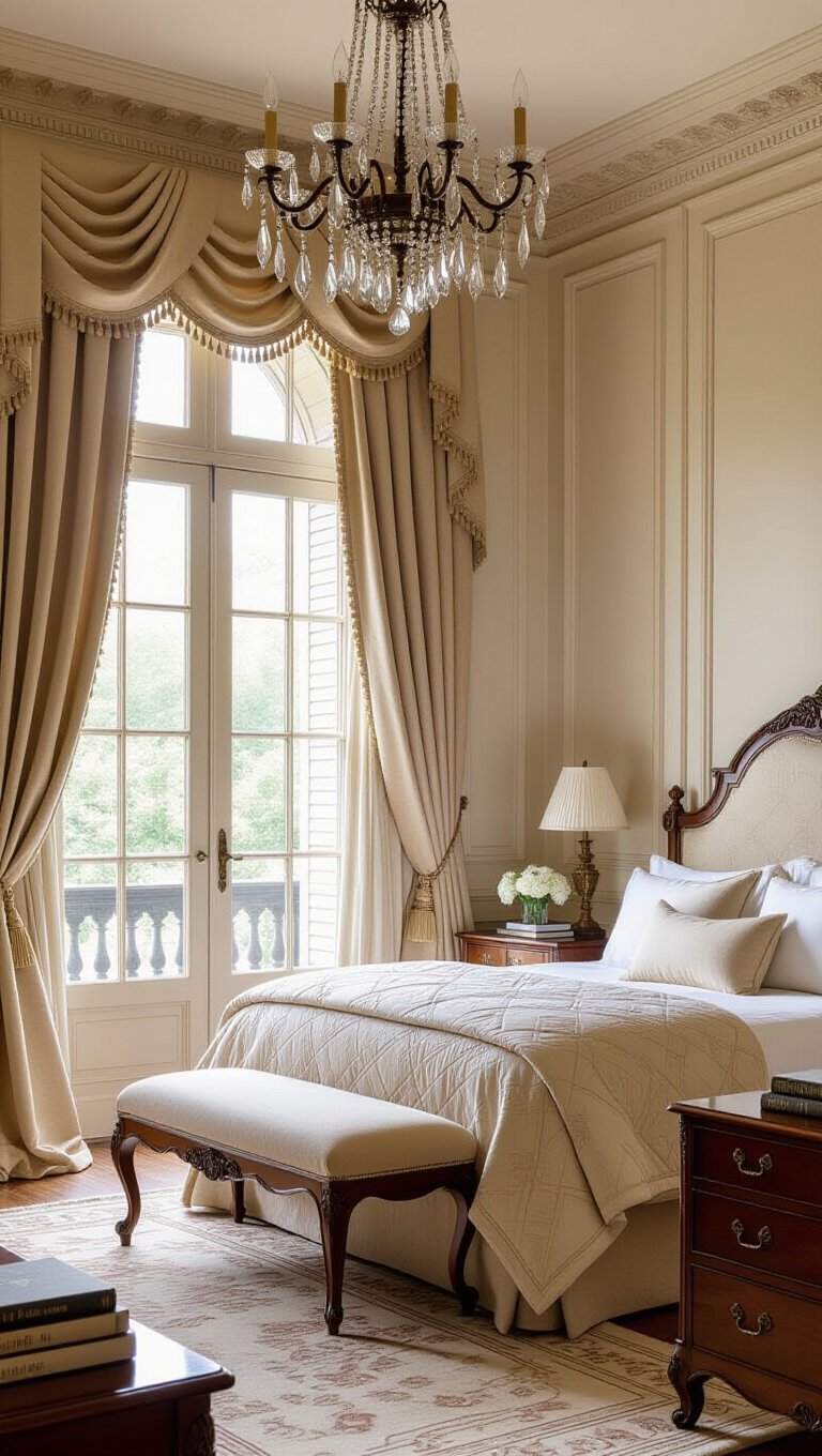 Elegant Traditional Beige Bedroom