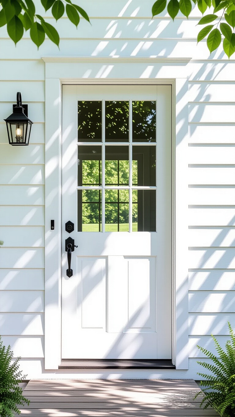 Farmhouse Style White Paneled Door