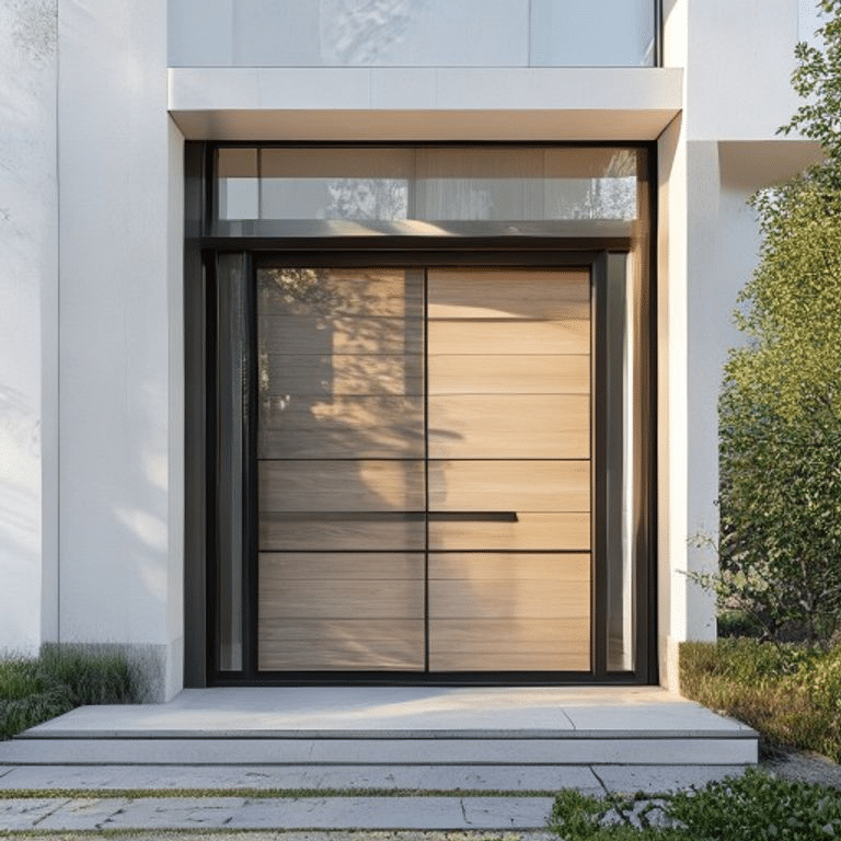 Glass and Wood Hybrid Door