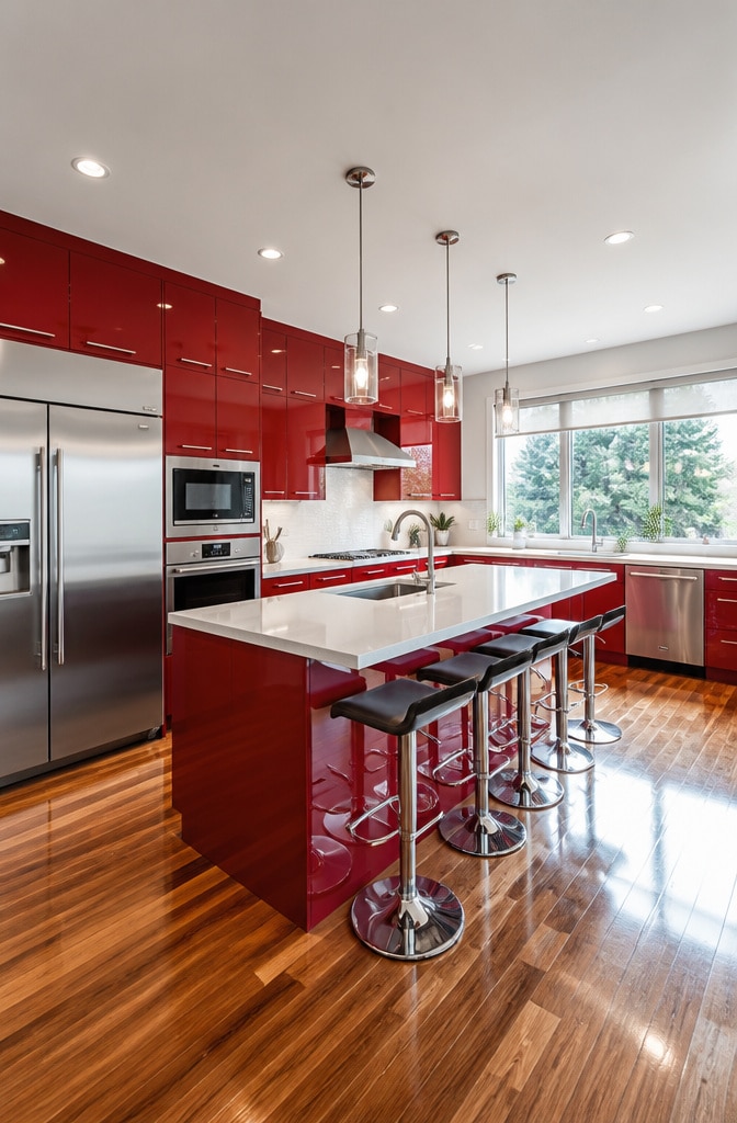 11 Inspiring Red Kitchen Cabinet Ideas to Transform Your Culinary Space