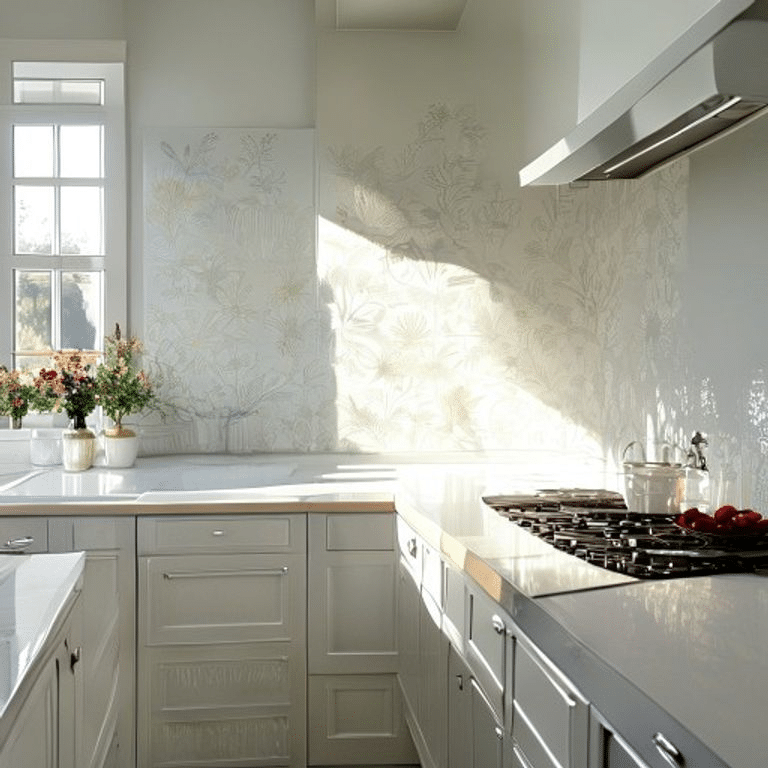 Glossy White Ceramic Tiles with Raised Patterns
