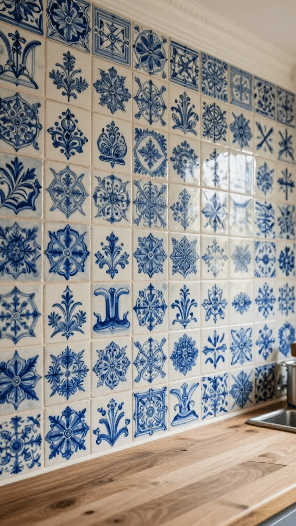 Hand-Painted Blue Delft Tiles
