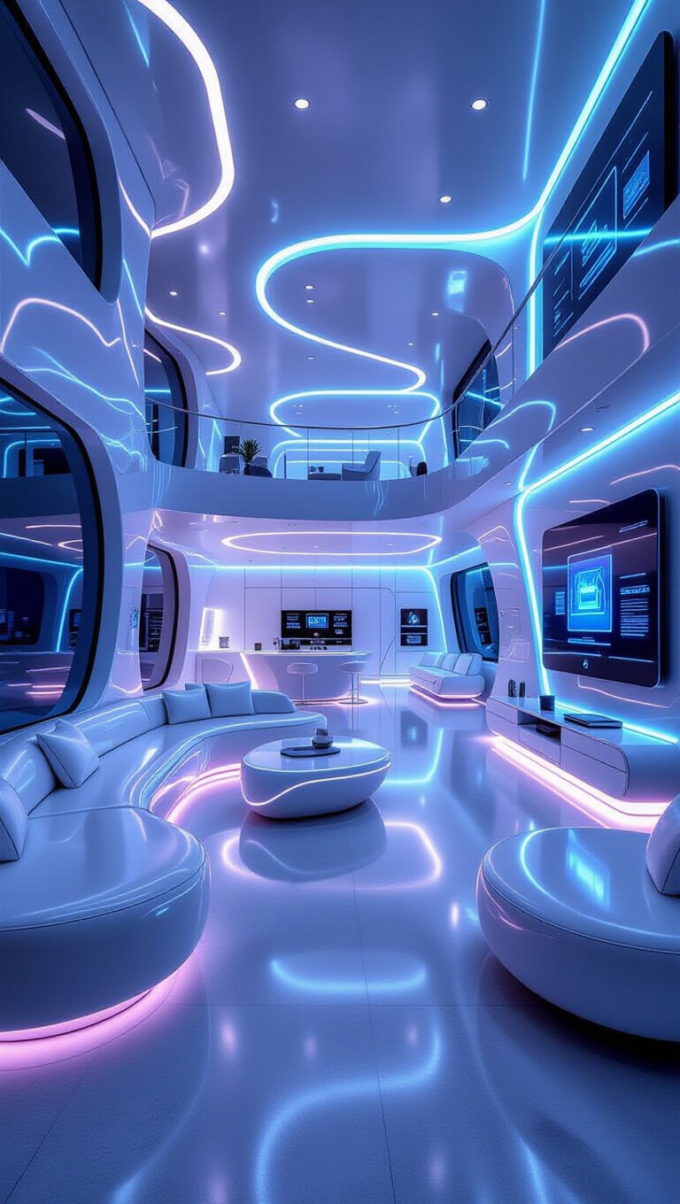 High-Tech Futuristic Home Interior