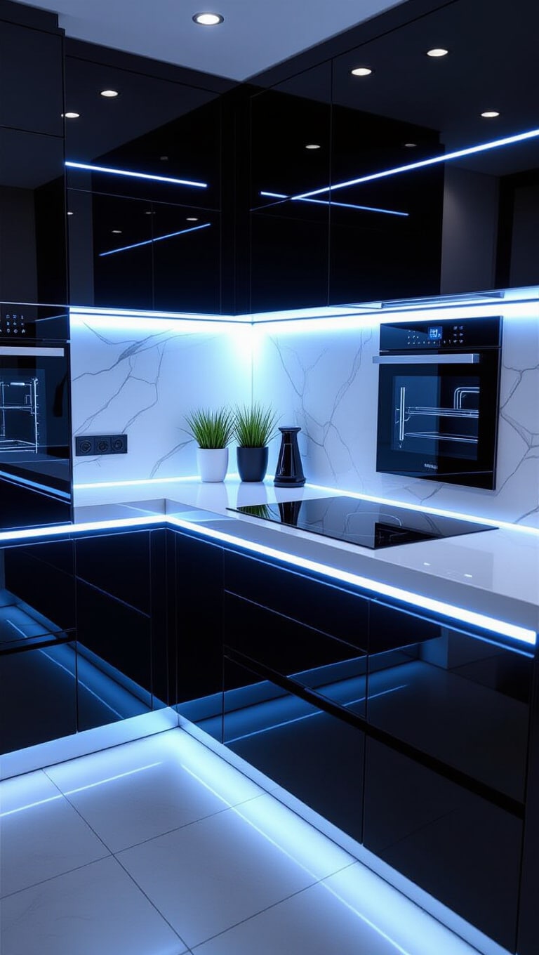 High-Tech Smart Kitchen Corner Counter
