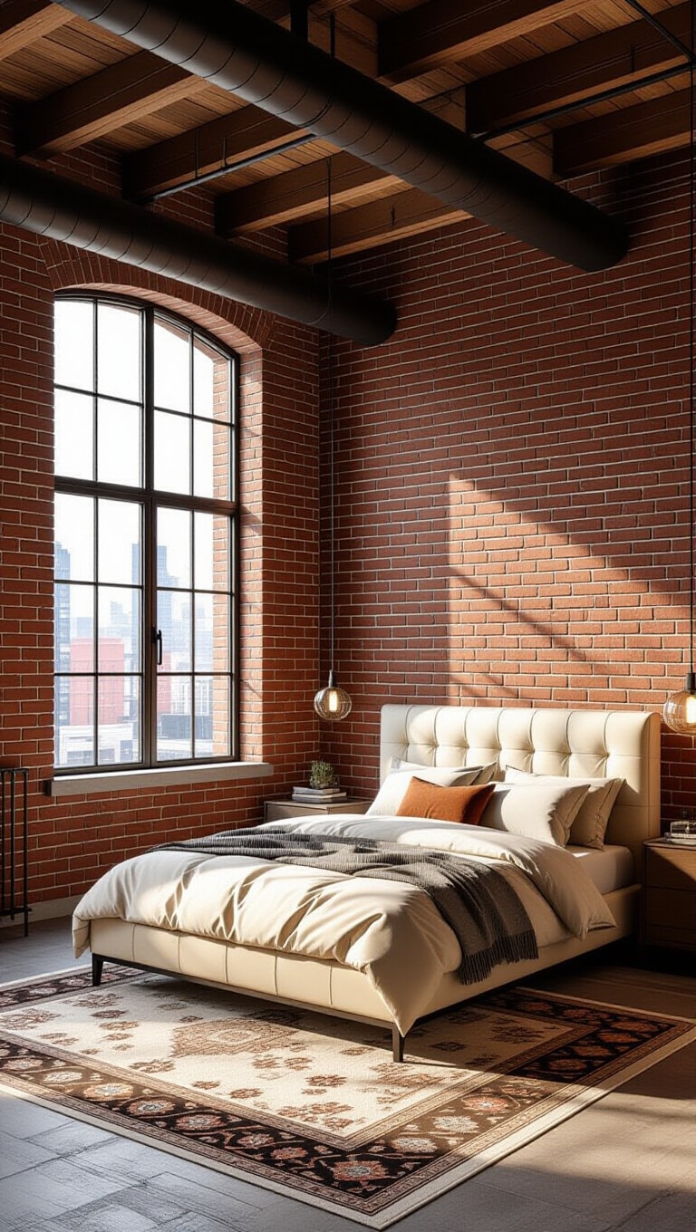 Industrial Brown and Cream Warehouse Bedroom
