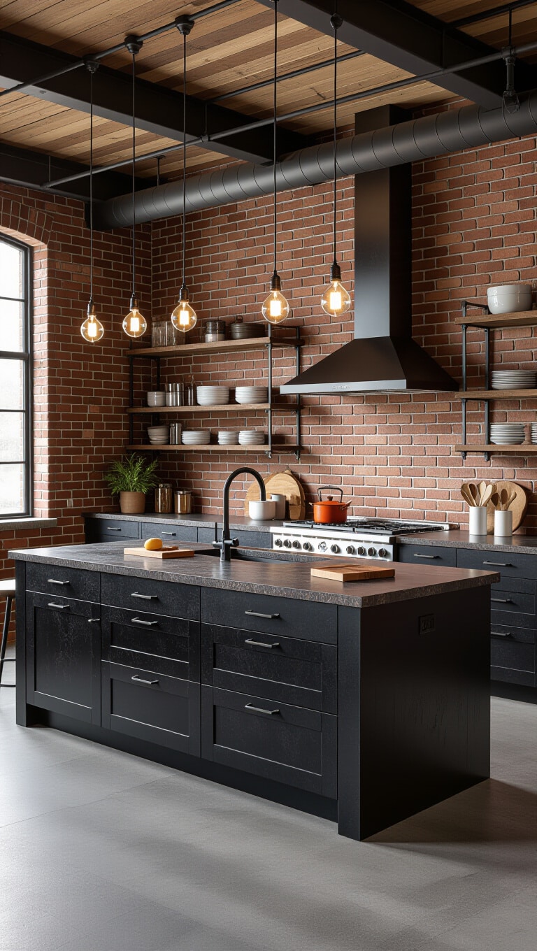 Industrial Chic Baltic Brown Kitchen