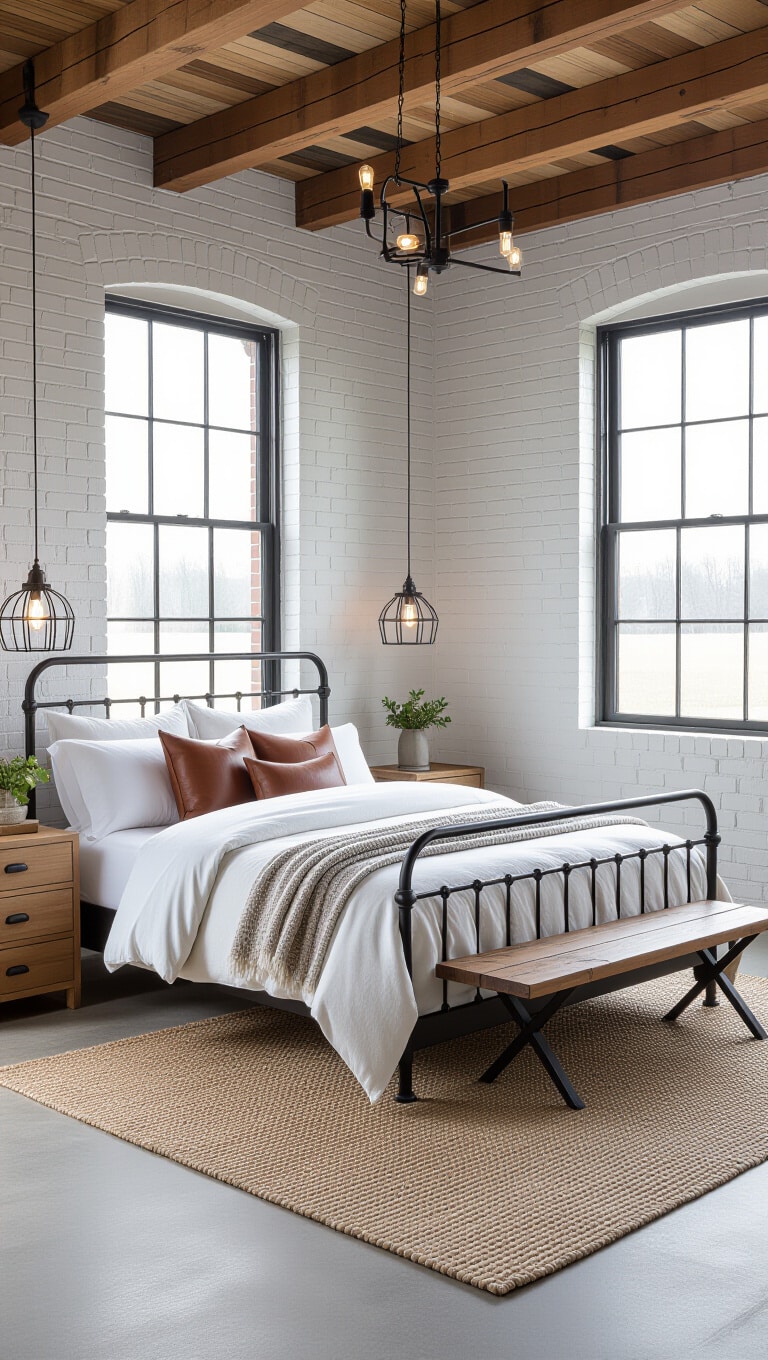 Industrial Farmhouse Bedroom Fusion