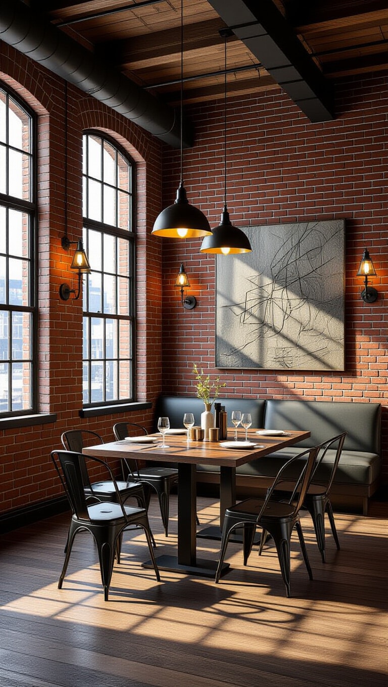 Industrial Loft Dining Room Walls