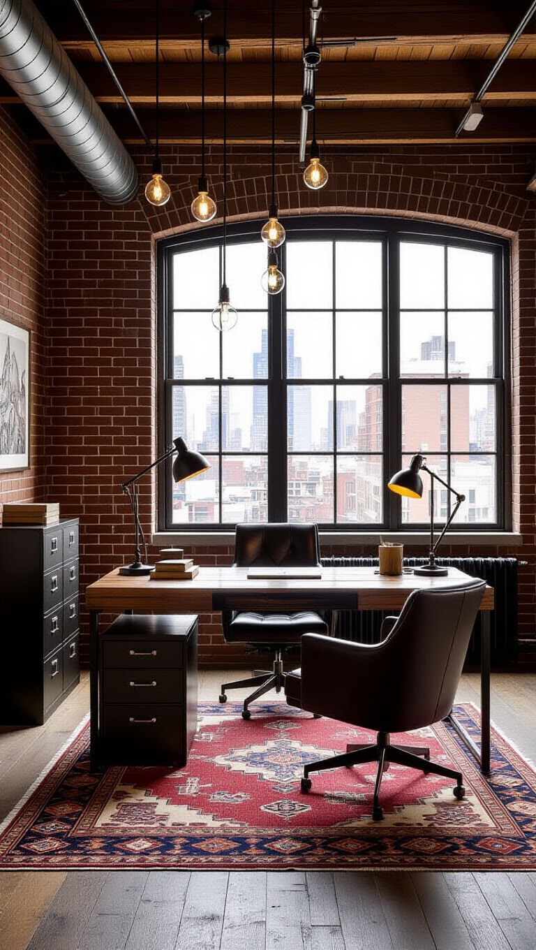 Industrial Loft Style Home Office