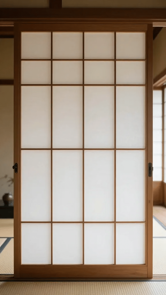 Japanese Shoji Panel Sliding Door
