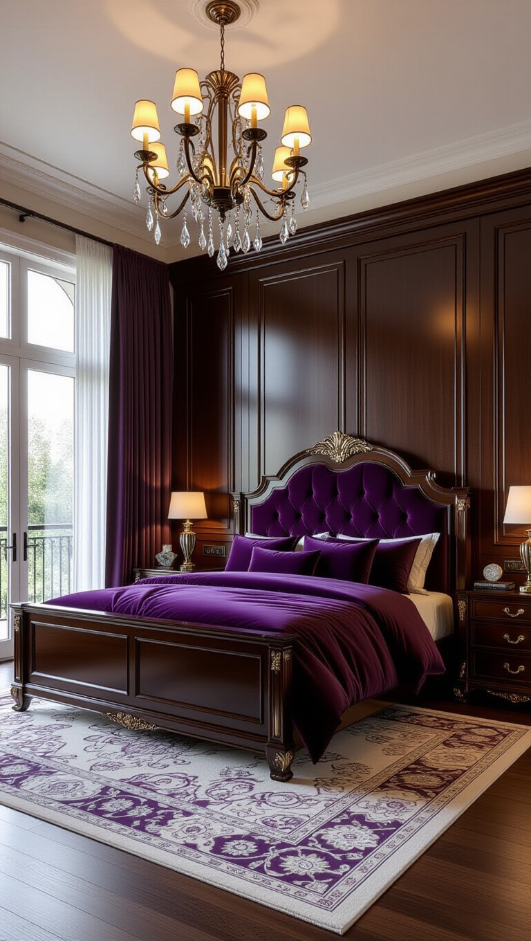 Luxury Dark Wood Master Suite