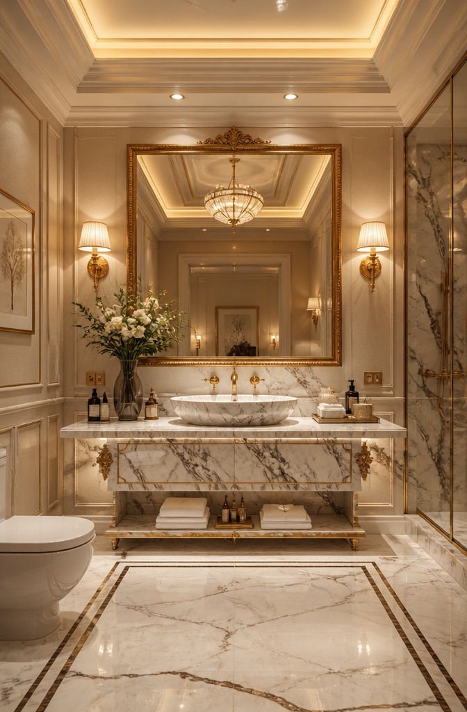 Luxury Marble Vessel Sink Bathroom