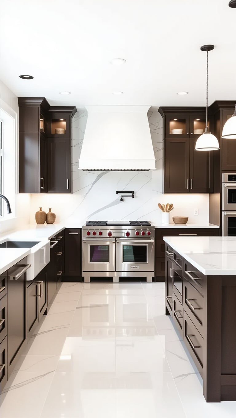 Matte White Large Format Kitchen Tiles