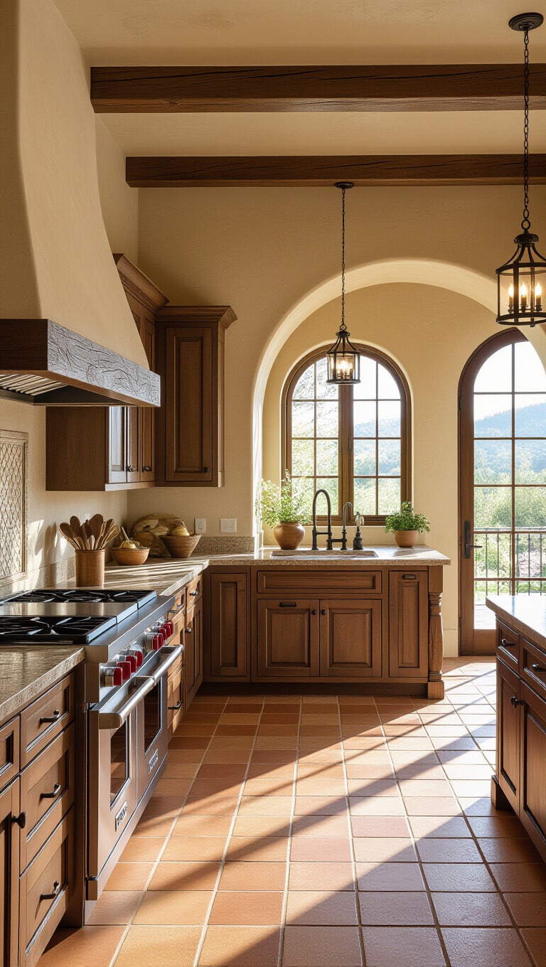 Mediterranean Baltic Brown Granite Kitchen