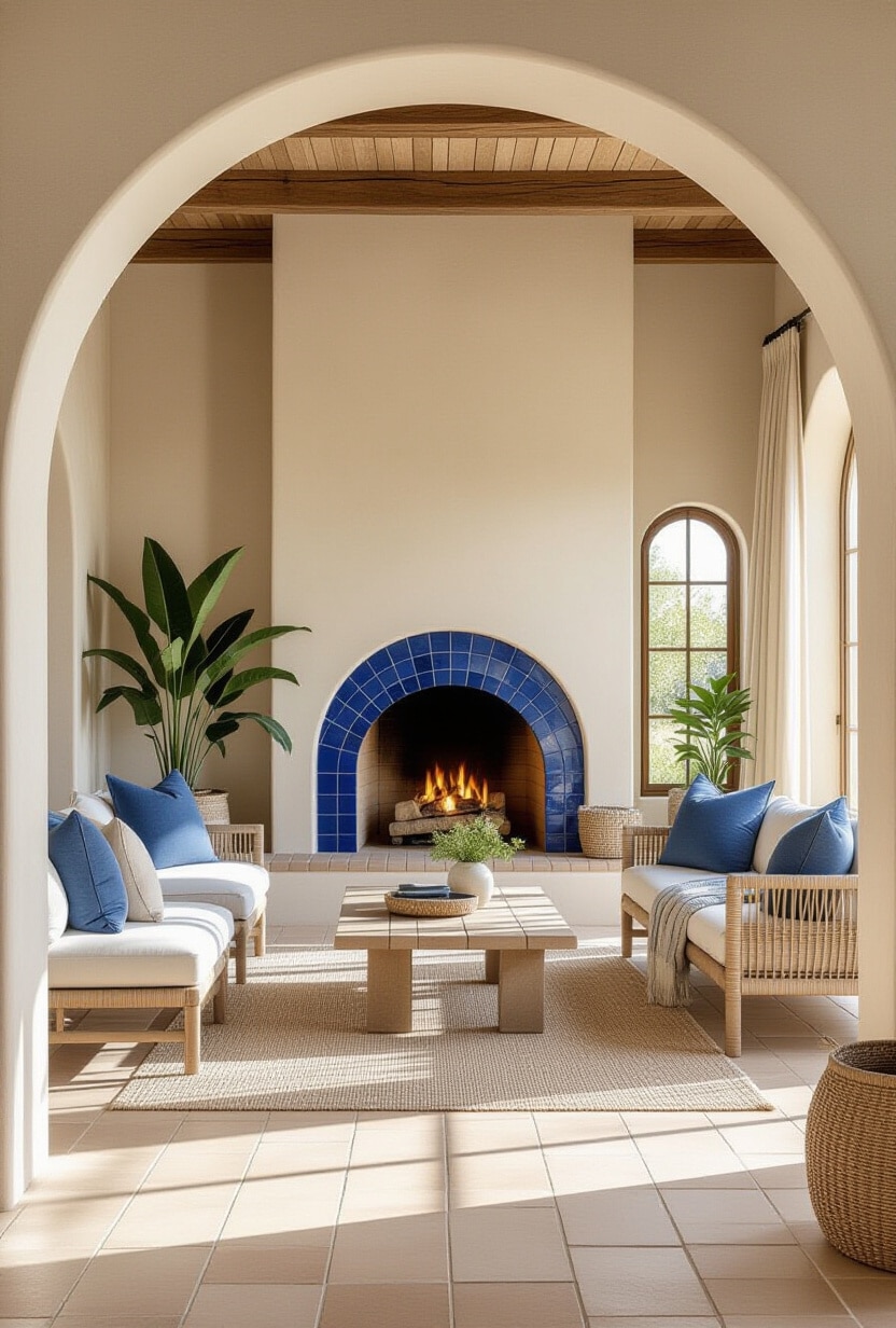 Mediterranean Blue and Beige Retreat