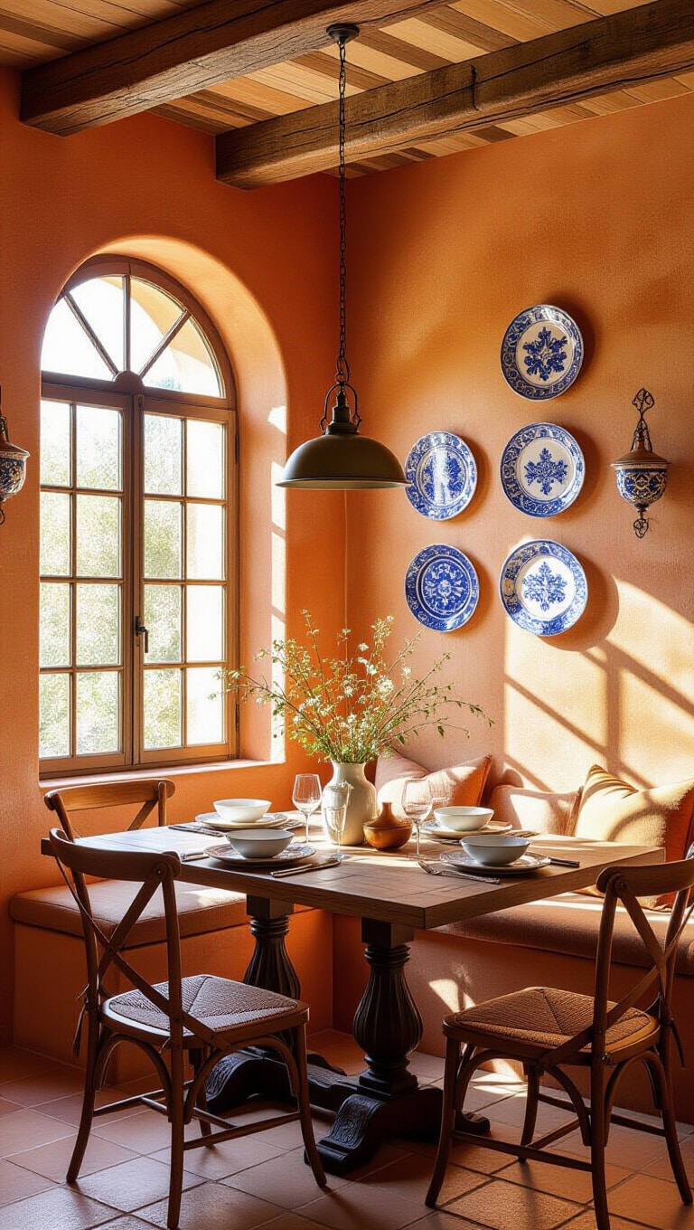Mediterranean Sun-Kissed Dining Room Walls