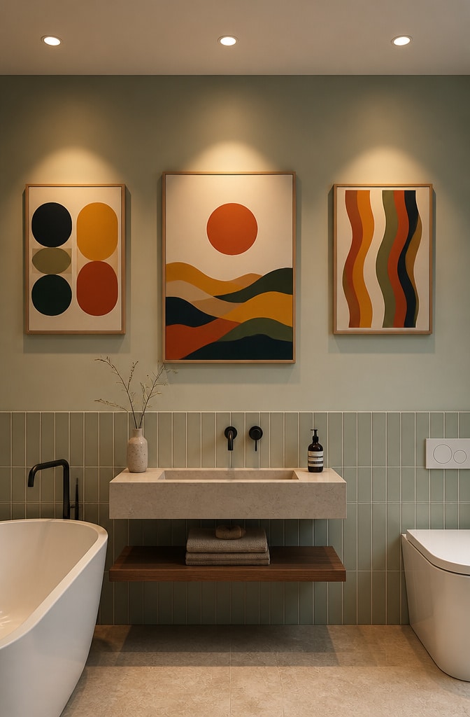 Mid-Century Modern Bathroom Art Collection