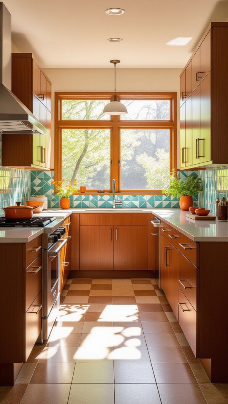 Mid-Century Modern Brown Cabinets
