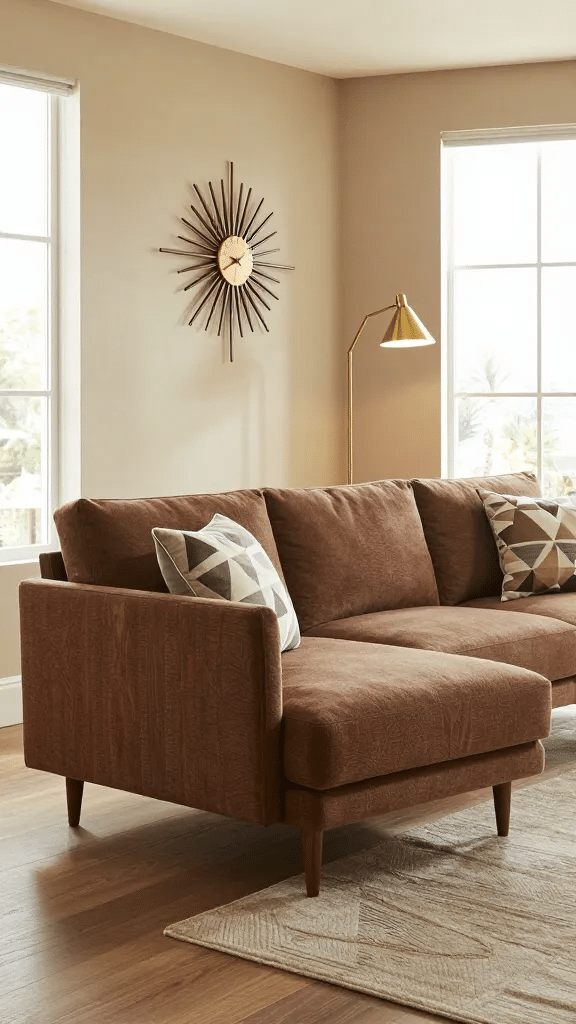 Mid-Century Modern Brown Living Room