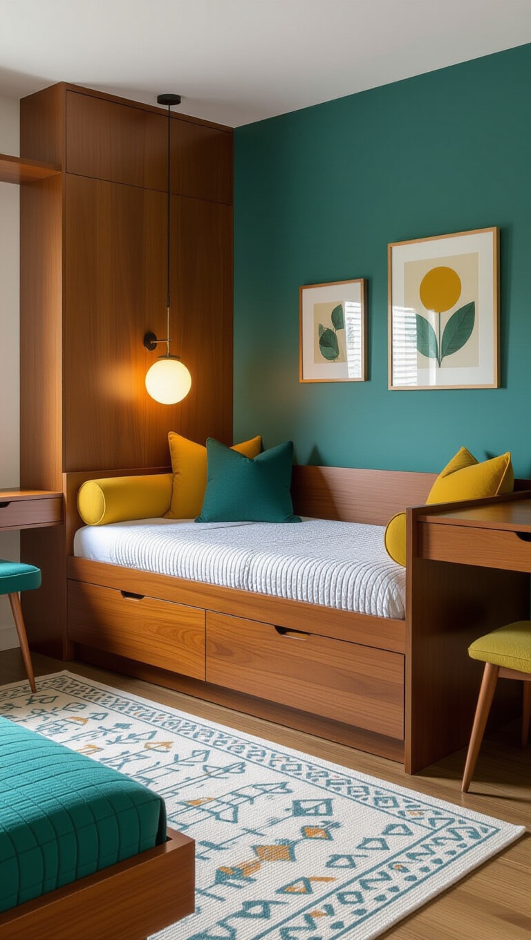 Mid-Century Modern Compact Bedroom