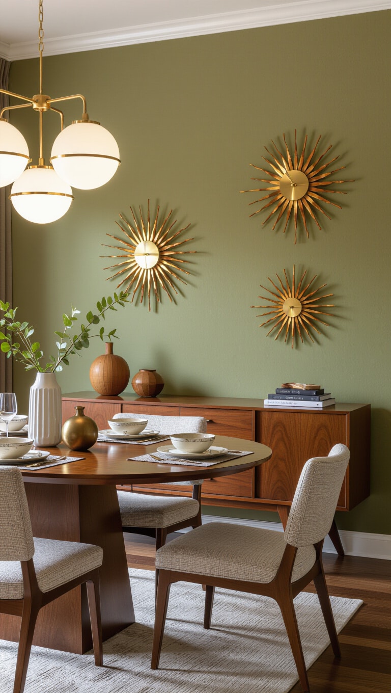 Mid-Century Modern Dining Room Walls