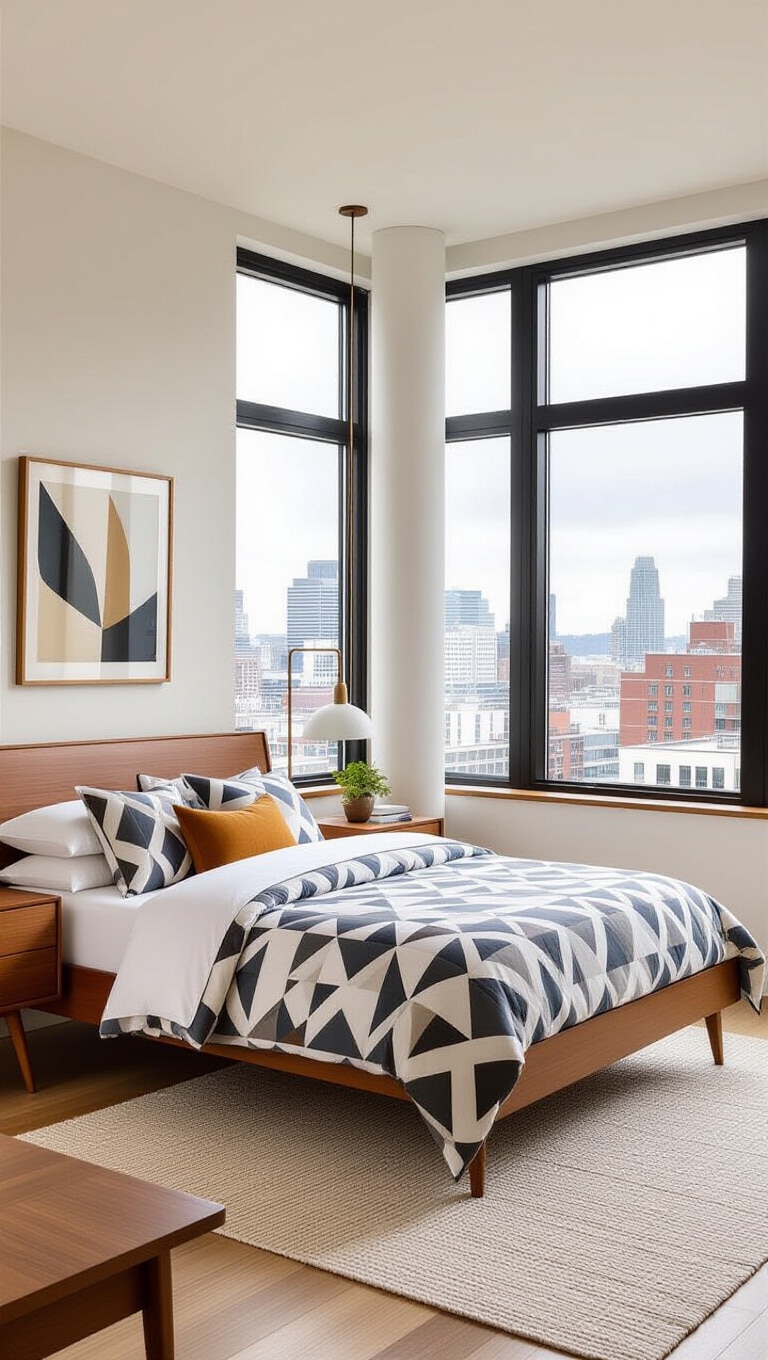 Mid-Century Modern Downtown Bedroom