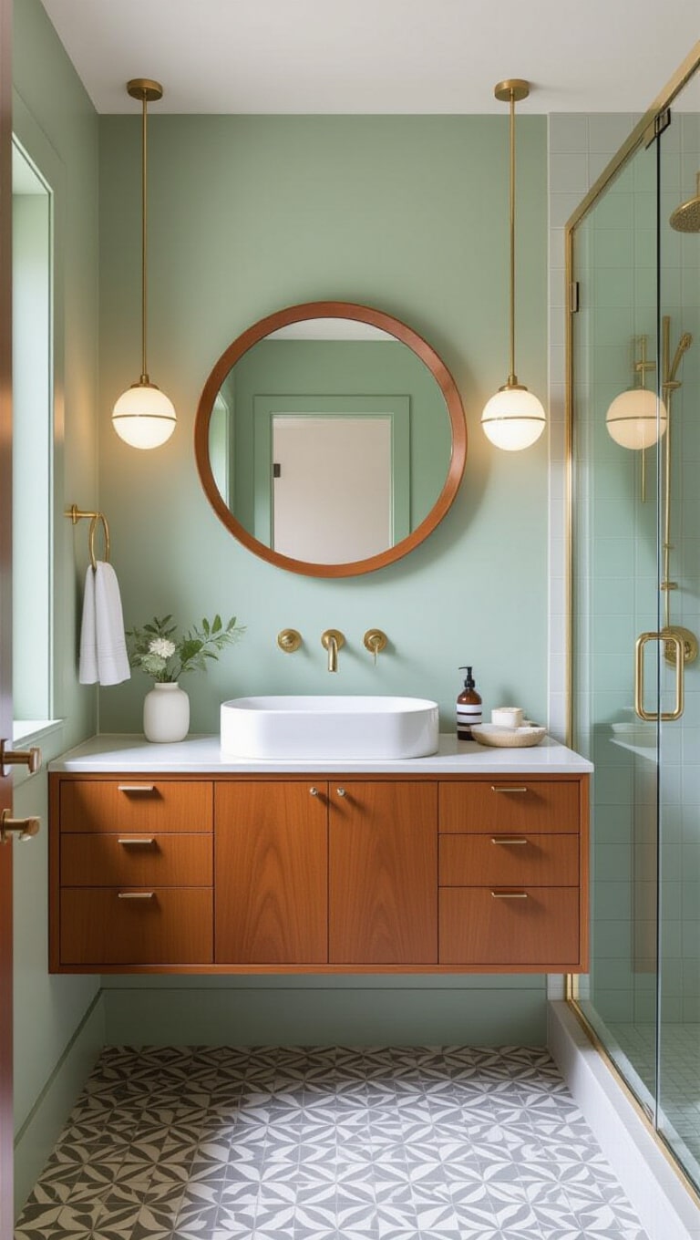 Mid-Century Modern Guest Bathroom