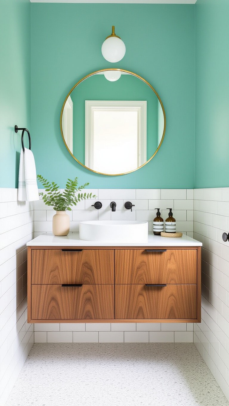 Mid-Century Modern Guest Bathroom