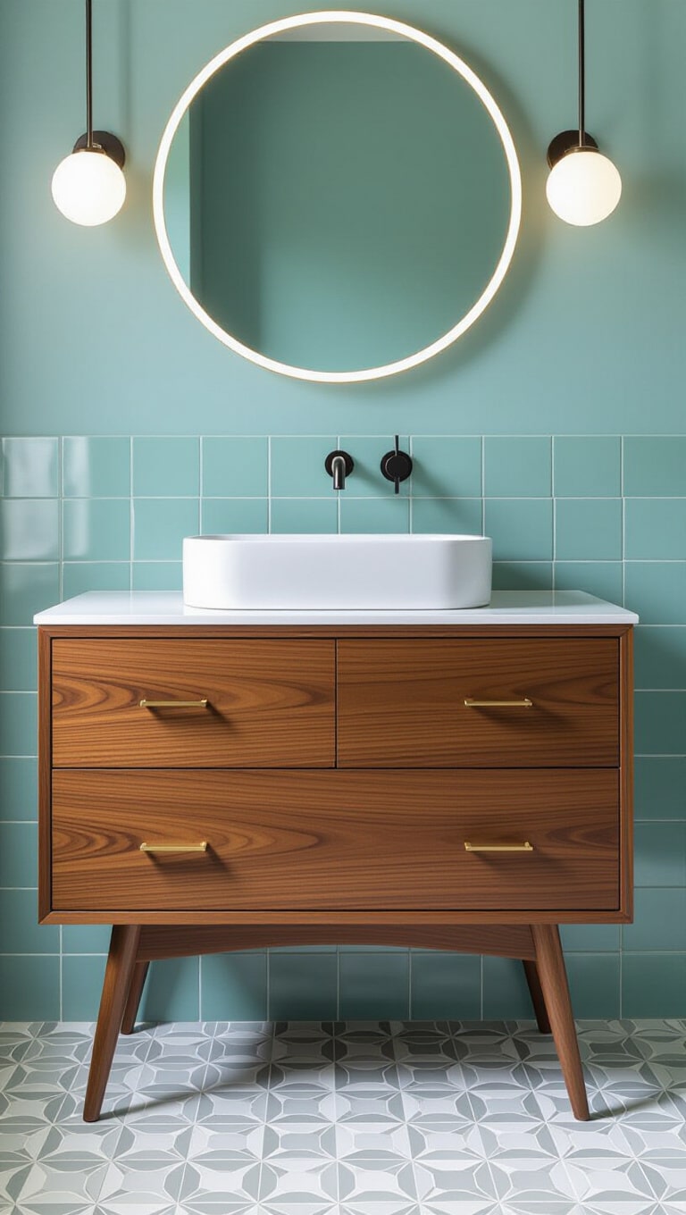 Mid-Century Modern Single Sink Vanity