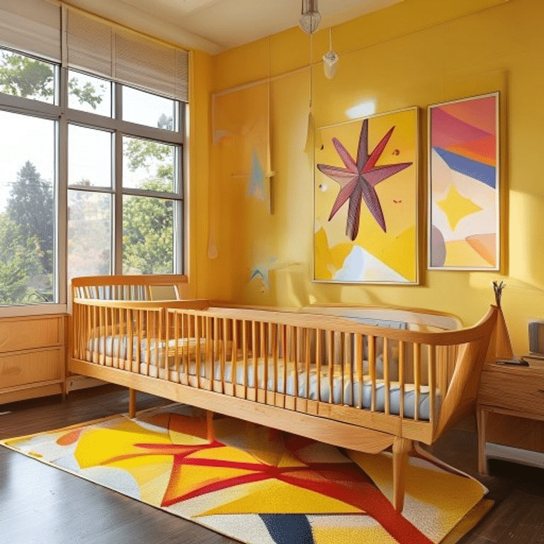 Mid-Century Modern Yellow Nursery