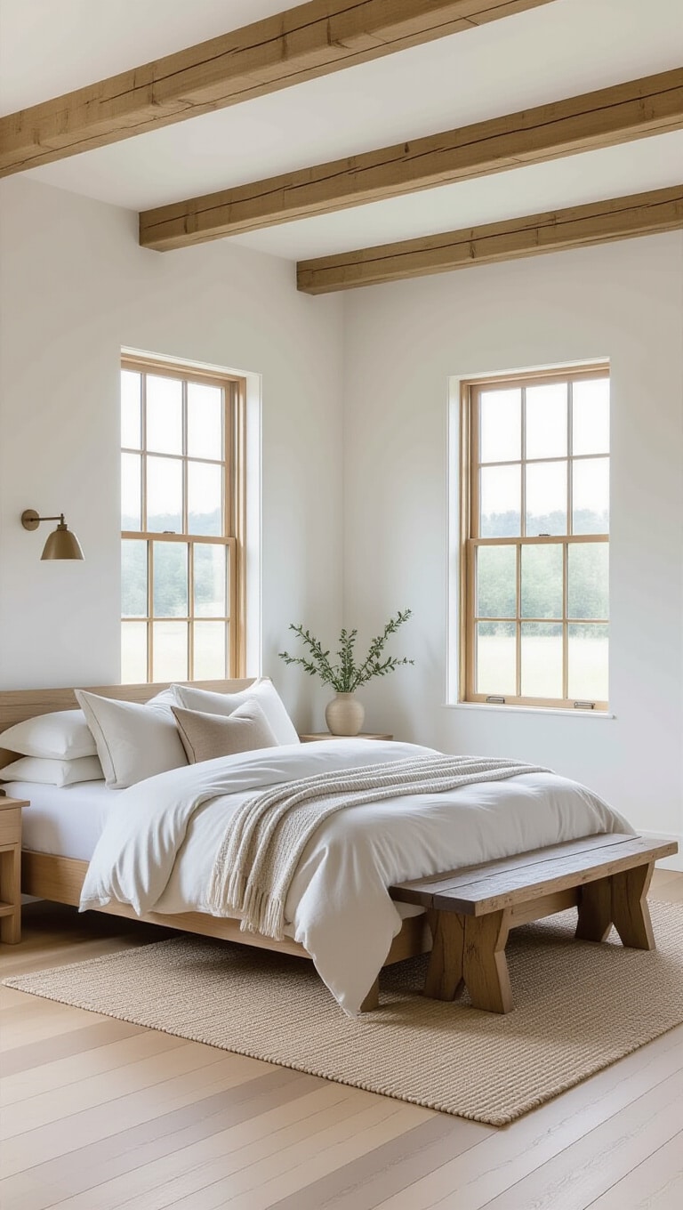 Minimalist Rustic Farmhouse Bedroom