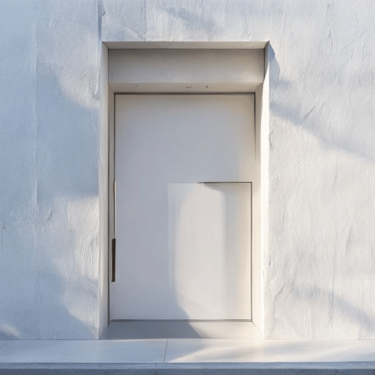 Minimalist White Flush Door