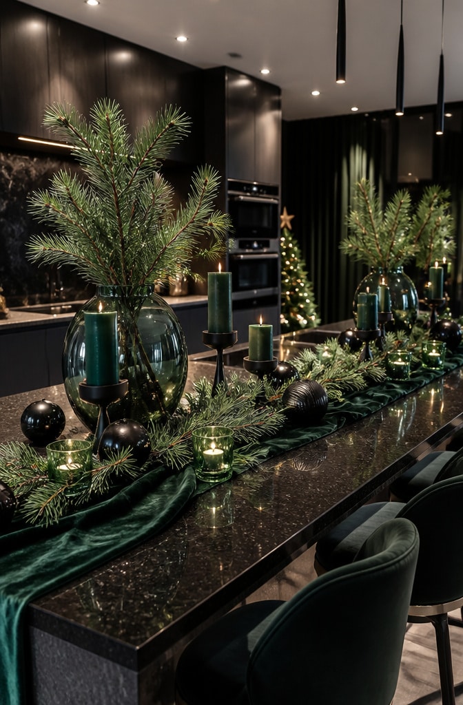 Modern Black and Green Christmas Counter
