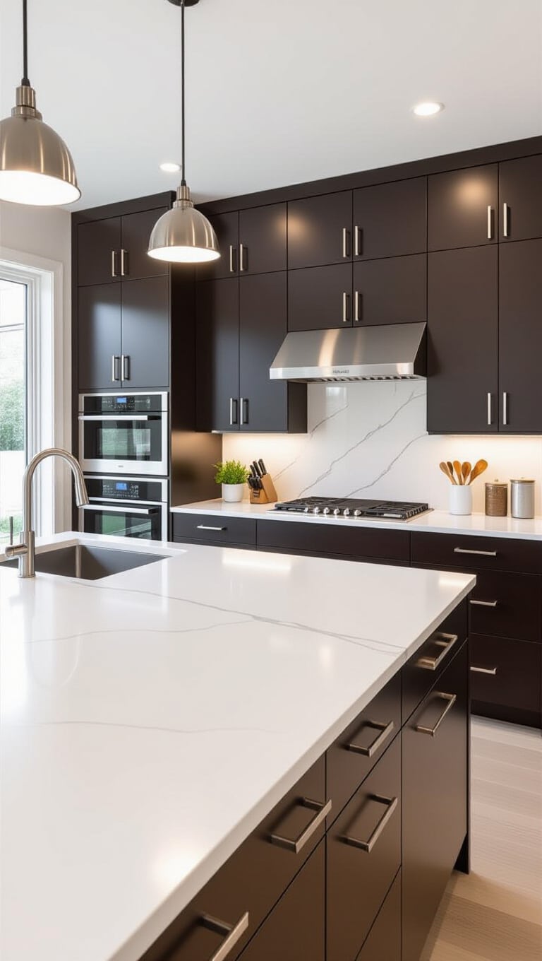Modern Espresso Brown Cabinets