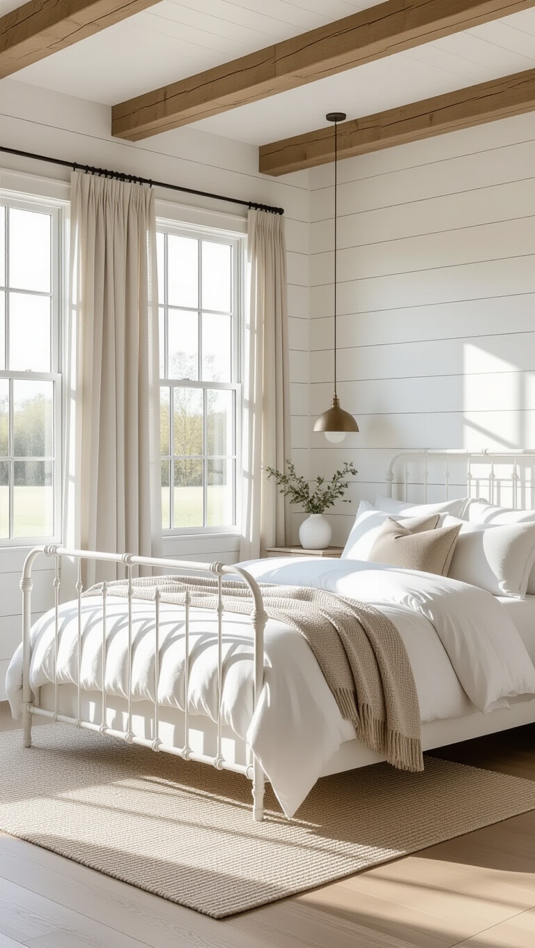 Modern Farmhouse Clean Girl Bedroom