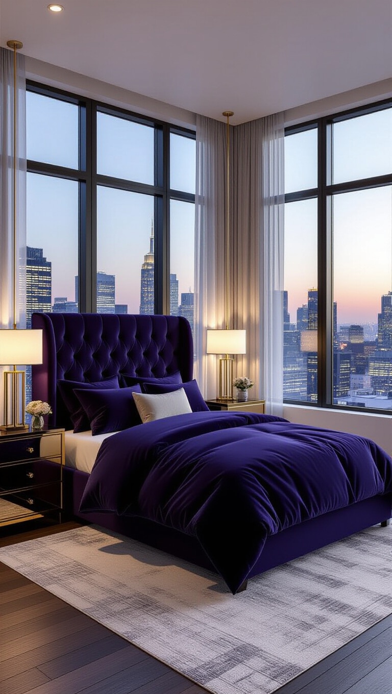 Modern Glam Downtown Bedroom