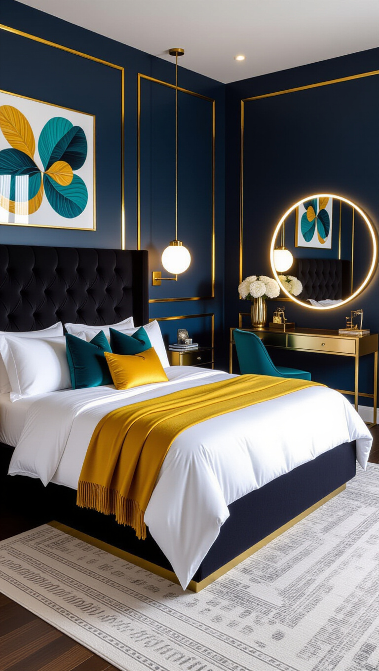 Modern Hollywood Glam Bedroom