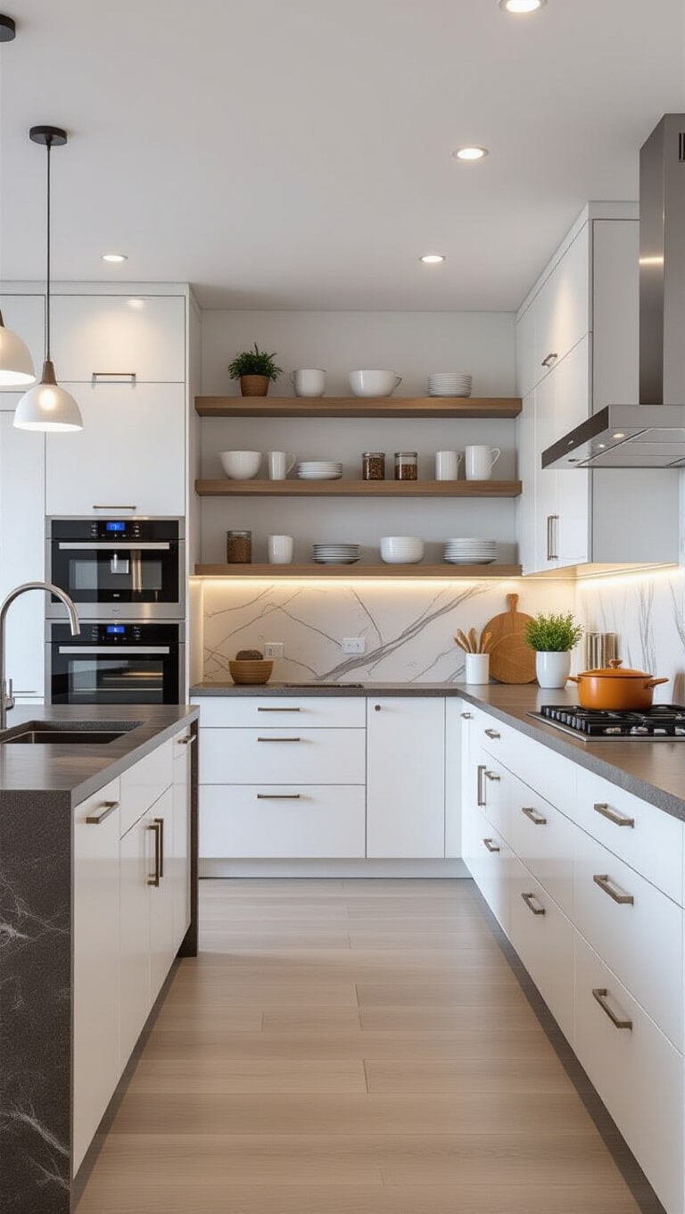 Modern Minimalist Baltic Brown Kitchen